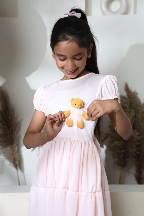 TEDDY BEAR PINK DRESS